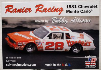 1981 Chevy Monte Carlo Ranier. Racing # 28 Bobby Allison 1:25 Salvinos JR 176273