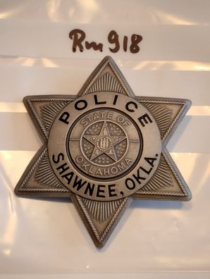 Polizei Brustabzeichen USA Shawnee Okla Police Göde Replik (rm918)