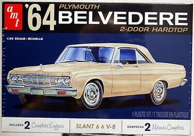 1964 Plymouth Belvedere 2-Door Hardtop 1:25 AMT 1188 wieder neu 2020