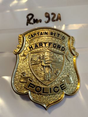 Polizei Brustabzeichen USA Hartford Police Göde Replik (rm921)