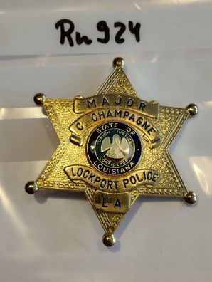 Polizei Brustabzeichen USA Lockport Police LA Göde Replik (rm924)