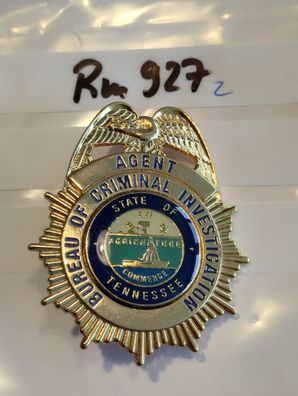 Polizei Brustabzeichen USA Bureau Criminal Investigation Göde Replik (rm927)