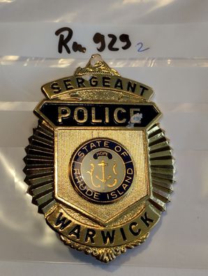 Polizei Brustabzeichen USA Warwick Police Göde Replik (rm929)