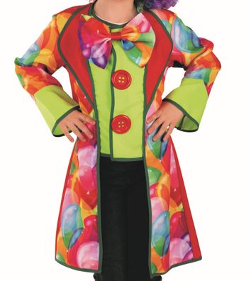 Clown Kostüm Kinder Mantel 116-152 Zirkus Variete Clownkostüm Karneval Fasching