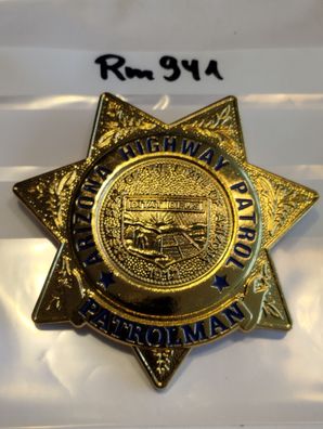 Polizei Brustabzeichen USA Arizona Highway Patrol Göde Replik (rm941)
