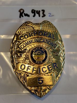 Polizei Brustabzeichen USA Ohio Communications Officer Göde Replik (rm943)