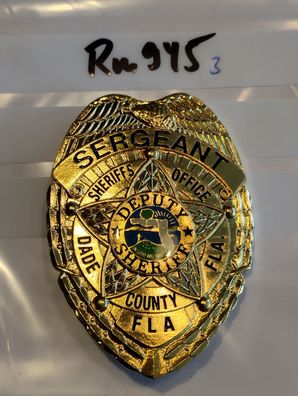 Polizei Brustabzeichen USA Dade FLA Sheriffs Office Göde Replik (rm945)