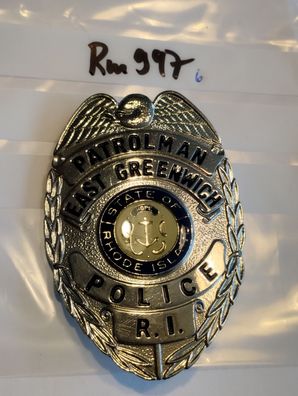 Polizei Brustabzeichen USA East Greenwich Police Göde Replik (rm947)