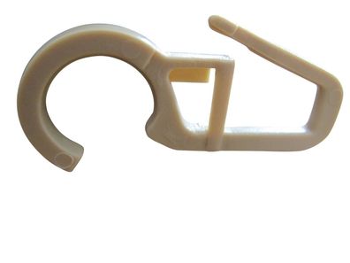 rewagi Überklipshaken, Faltenlegehaken für Gardinenringe Ø 12mm - Farbe: beige