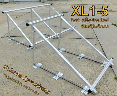 Aufständerung 1-5 Module vertikal Balkonkraftwerk XL 10-40 Grad fest o. flexibel