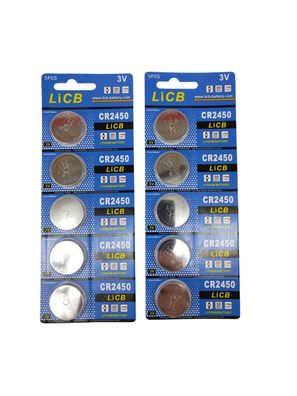 LiCB 10 Stück CR2450 3V Lithium Knopfzellen CR 2450 Batterien