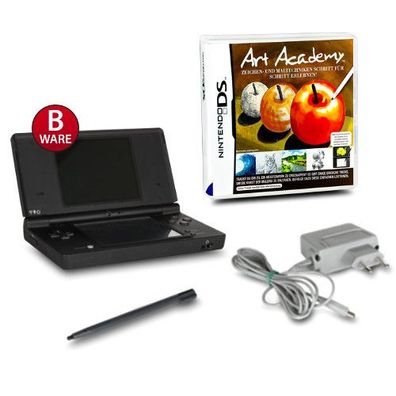 DSi Handheld Konsole schwarz #81B + original Ladekabel + Spiel Art Academy