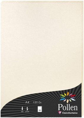 Clairefontaine 24303C Packung mit 50 Blatt Pollen, DIN A4, 210 x 297 mm, 120g, ...