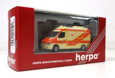 Modellauto H0 1/87 Herpa 046046 MB Sprinter RTW DRK Niederkassel