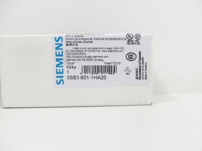 Siemens 3SB3601-1HA20 NOT-HALT - ungebraucht!