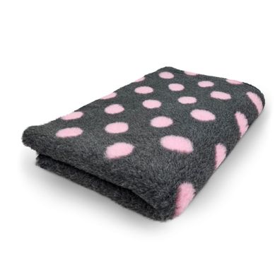 Vet Bed Hundedecke Hundebett Schlafplatz 150 x 100 cm cm anthrazit rosa