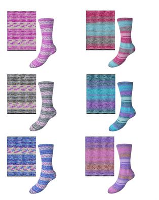 Comfort Sockenwolle 4 fach von H&W 07 23 Qualität aus Italien 100 g Farbwahl