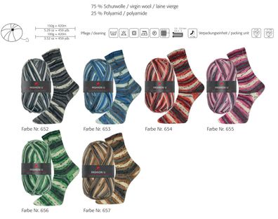 Golden Socks von Pro Lana 4fach Sockenwolle Fashion U 100 g Farbwahl