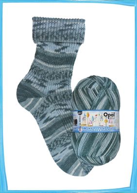 Sockenwolle 4-fach Opal Crazy Waters Farbe 11317 Badewannentaucher