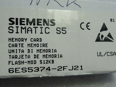 Siemens Simatic S5 Memory Card 6ES5374-2FJ21