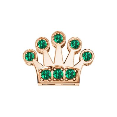 Frau Oro – DCHE6560 – Einzelnes Kroneelement AUS Rosegold UND Smaragden