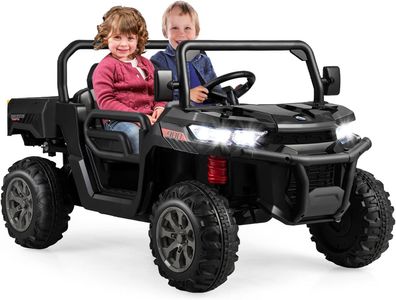 2 Sitzer Elektroauto mit Schaukelmodus & automatische Ladefläche, Kinder Muldenkipper