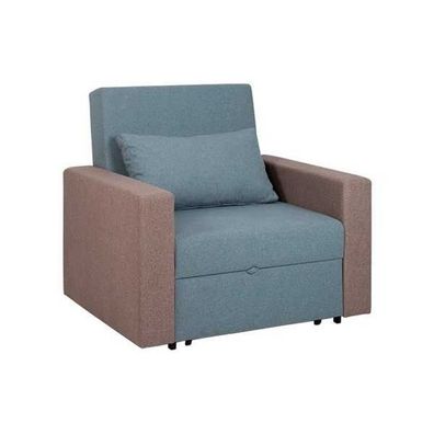 Blauer Sessel Bettfunktion Wohnzimmer Einsitzer Relax Luxus Clubsessel