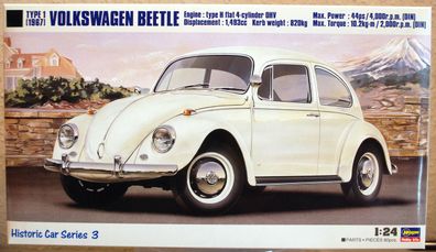 1967 Volkswagen VW Käfer- VW Beetle, 1:24, Hasegawa 21203