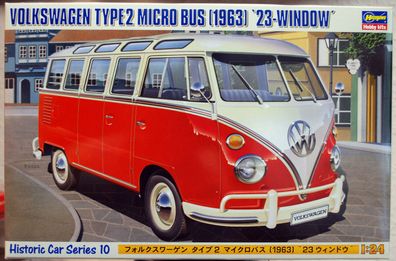 1963 Volkswagen VW Typ 2 T 1 Samba Bus Bulli 1:24 Hasegawa 21210