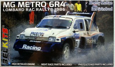 Belkits 016 1986 MG Metro 6R4 Lombard Rallye McRae / Grindrod 1:24 neu 2020