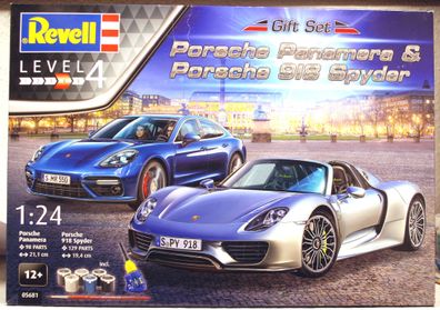 Revell 05681 Porsche Panamera & Porsche 918 Spyder Gift Set 1:24 Bausatz