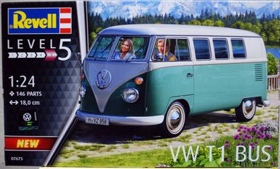 Revell 07675 1961 Volkswagen VW Bulli Typ 2 T 1 Bus 1:24