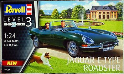 Revell 07687 1961 Jaguar E Type Cabriolet 1:24 neu 2021