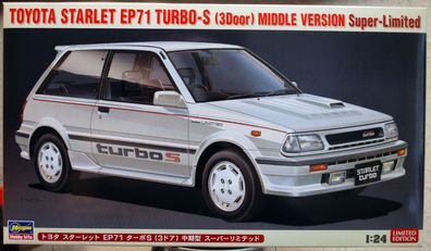 Hasegawa 20508 1986 Toyota Starlet EP-71 Turbo S (3-door) super ltd. Medium1:24