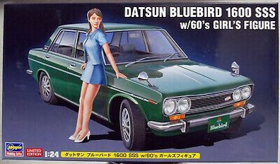 Hasegawa 52277 1967 Nissan / Datsun Bluebird 1600 SSS PL510 mit Figur 1:24