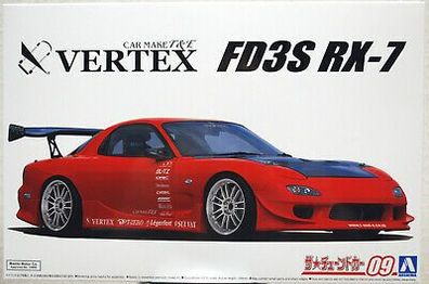 Aoshima 058398 1999 Mazda RX-7 FD3S T & E Vertex JDM 1:24