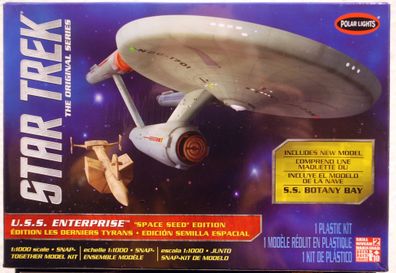 Polar Lights 908 Star Trek USS Enterprise NCC 1701 w. SS Botany Bay Snap 1:1000