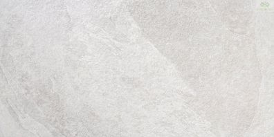 Fliesen Natursteinoptik Schiefer Weiß 31,6x60,8 cm Wand- / Bodenfliesen Feinsteinzeug