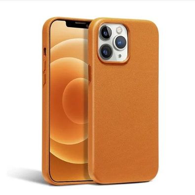 Apple Leder Case iPhone 14 og mit MagSafe | sandfarbe | Mitternacht | Nachtgrün |
