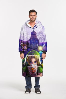 Legend of Zelda Baumwollsamt Loungewear Link 3D Druck Hoodie Blanket Warme TV Decke