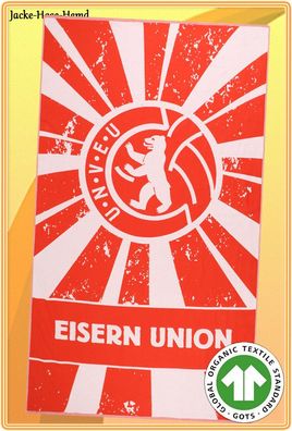 1. FC Union Berlin Strandtuch Eisen Union Duschtuch Velourstuch Gr.100x180cm NEU