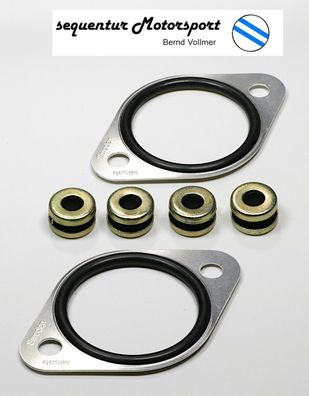 Misab O-Ring Platten Set für 1 Weber 40 / 45 DCOE Doppelvergaser + Schwinggummis