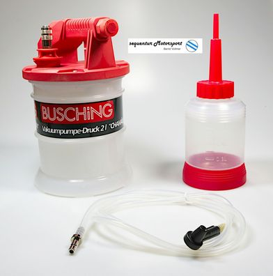 Busching Vakuum Bremsflüssigkeitswechsler Bremsenentlüfter mit 2 Liter Behälter