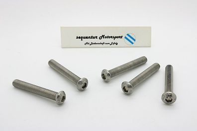 Linsenkopfschrauben V2A, ISO 7380-1, M 6 x 40 Innensechskant
