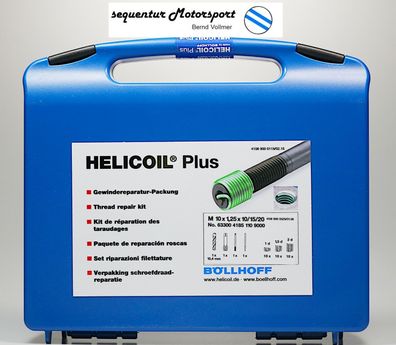 Helicoil PLUS Gewinde Reparaturpackung M 10 x 1,25 (Feingewinde)