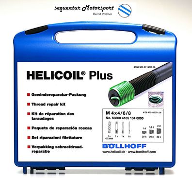 Helicoil PLUS Gewindereparatur Packung M 4 (Regelgewinde)
