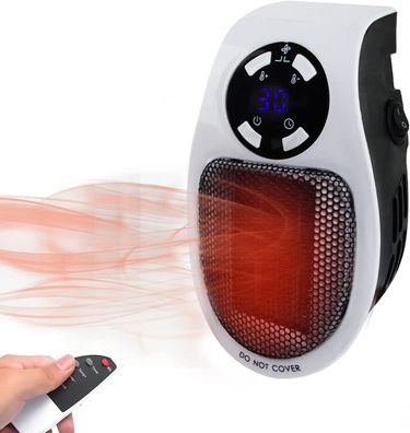 Mini-Elektro-Heizl¨¹fter Socket 500W-¨¹berhitzungsschutz, LED-Anzeige