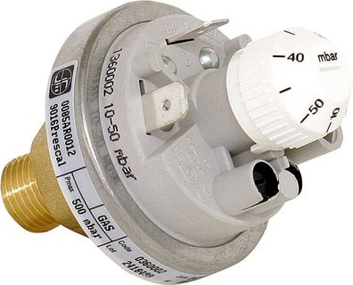 360 Gasdruckwächter einstellbar 10-50 mb ar, G 1/4" Ref. 0.360.002