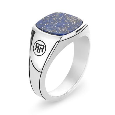 Rebel & Rose Schmuck Herren-Siegelring 925 Silber mit Lapislazuli RR-RG039-S