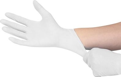 Latex-Handschuh gepudert , ,SKIN'''' weiß, G röße M / VPE 100 St.